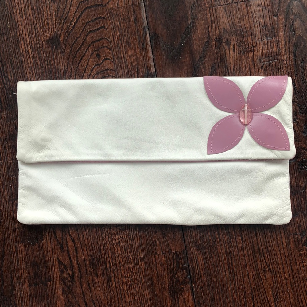 Suzy Smith leather folding clutch